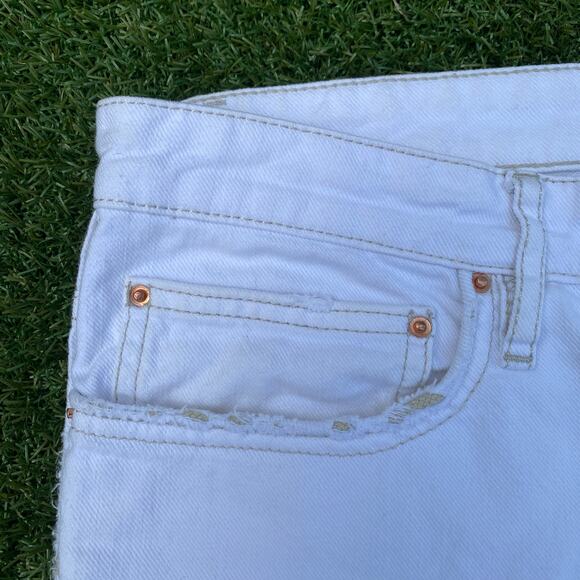 Isabel Marant Etoile Women's High Rise White Distressed Denim Jeans - Picture 4 of 8